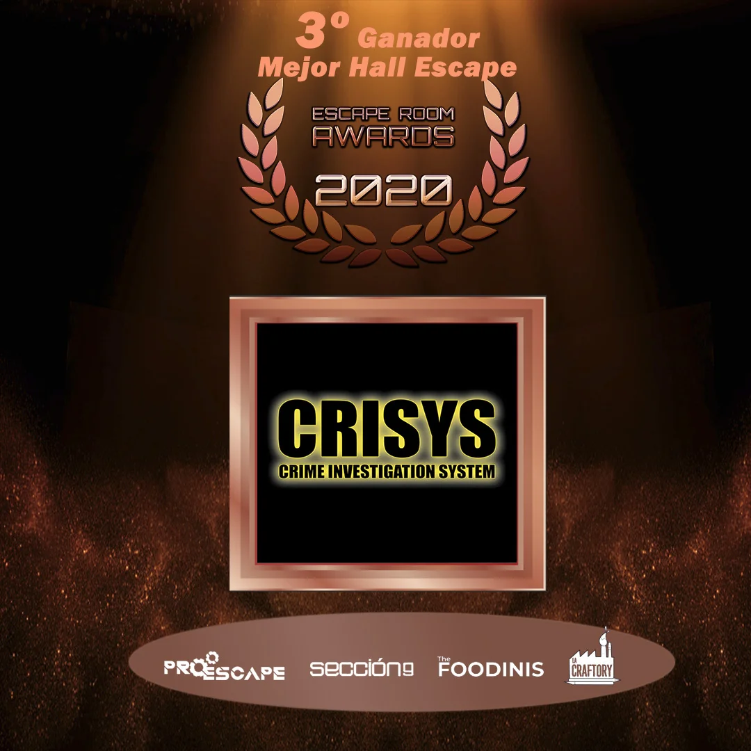 Bronce Mejor Hall Escape 2020 - CRISYS Límite60